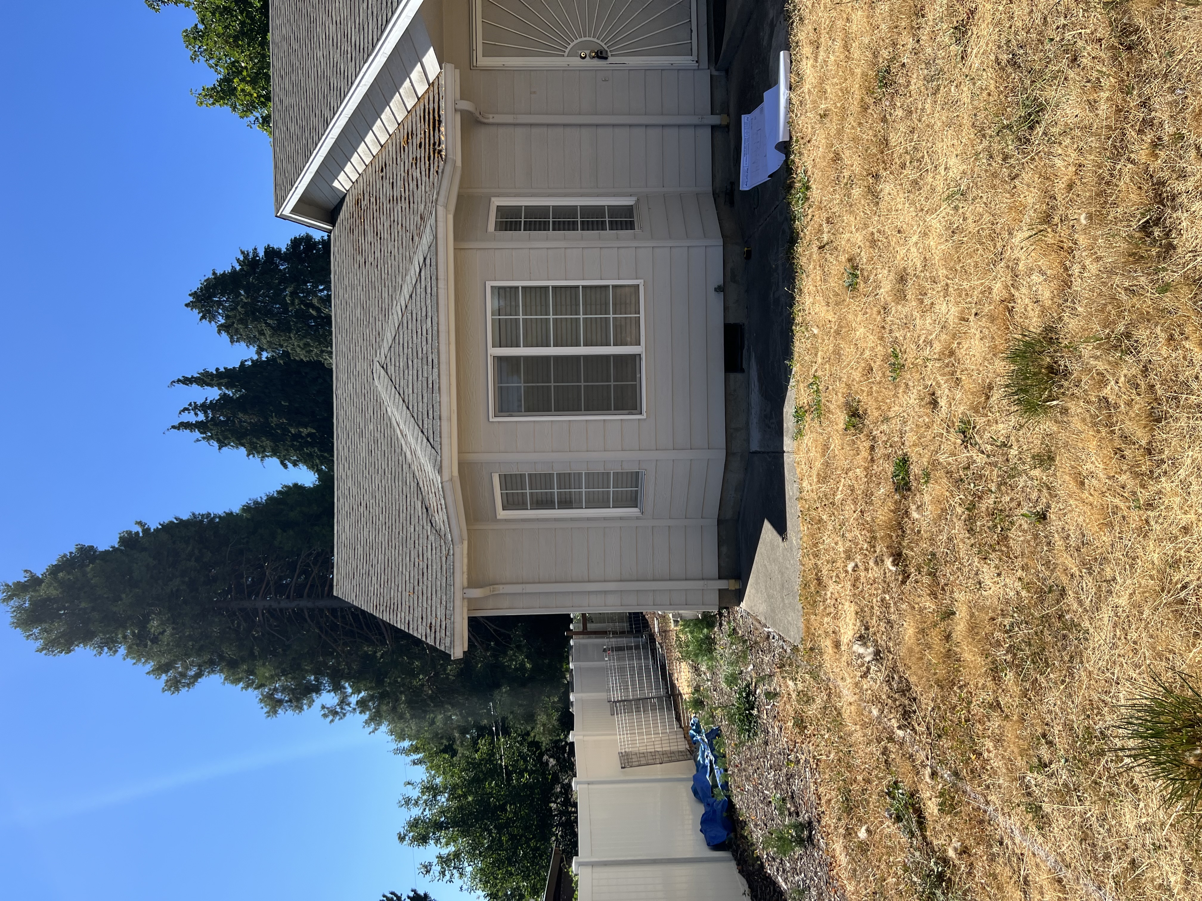 Home addition exterior with new siding
