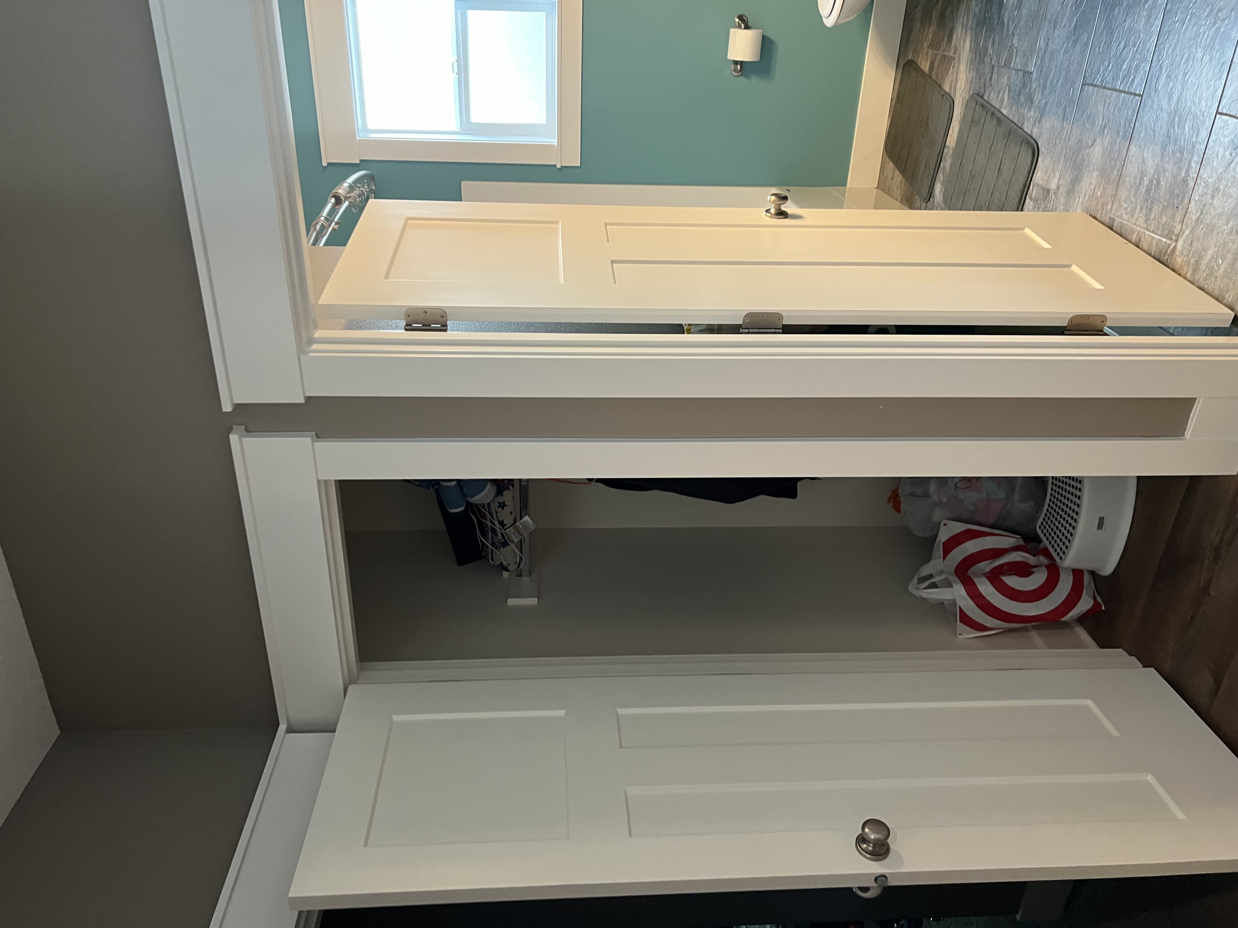 Double bathroom remodel vanity detail