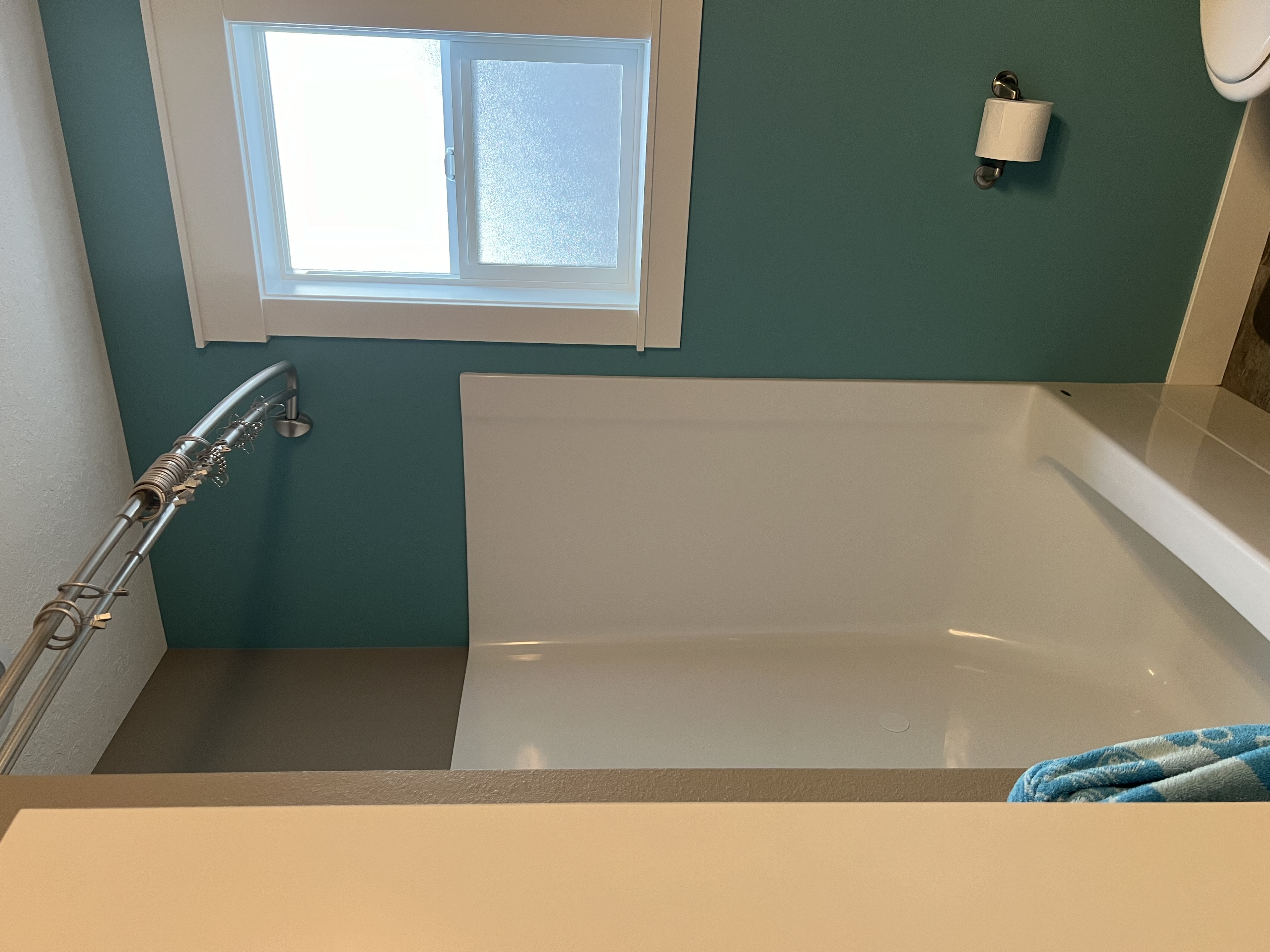 Double bathroom remodel shower detail