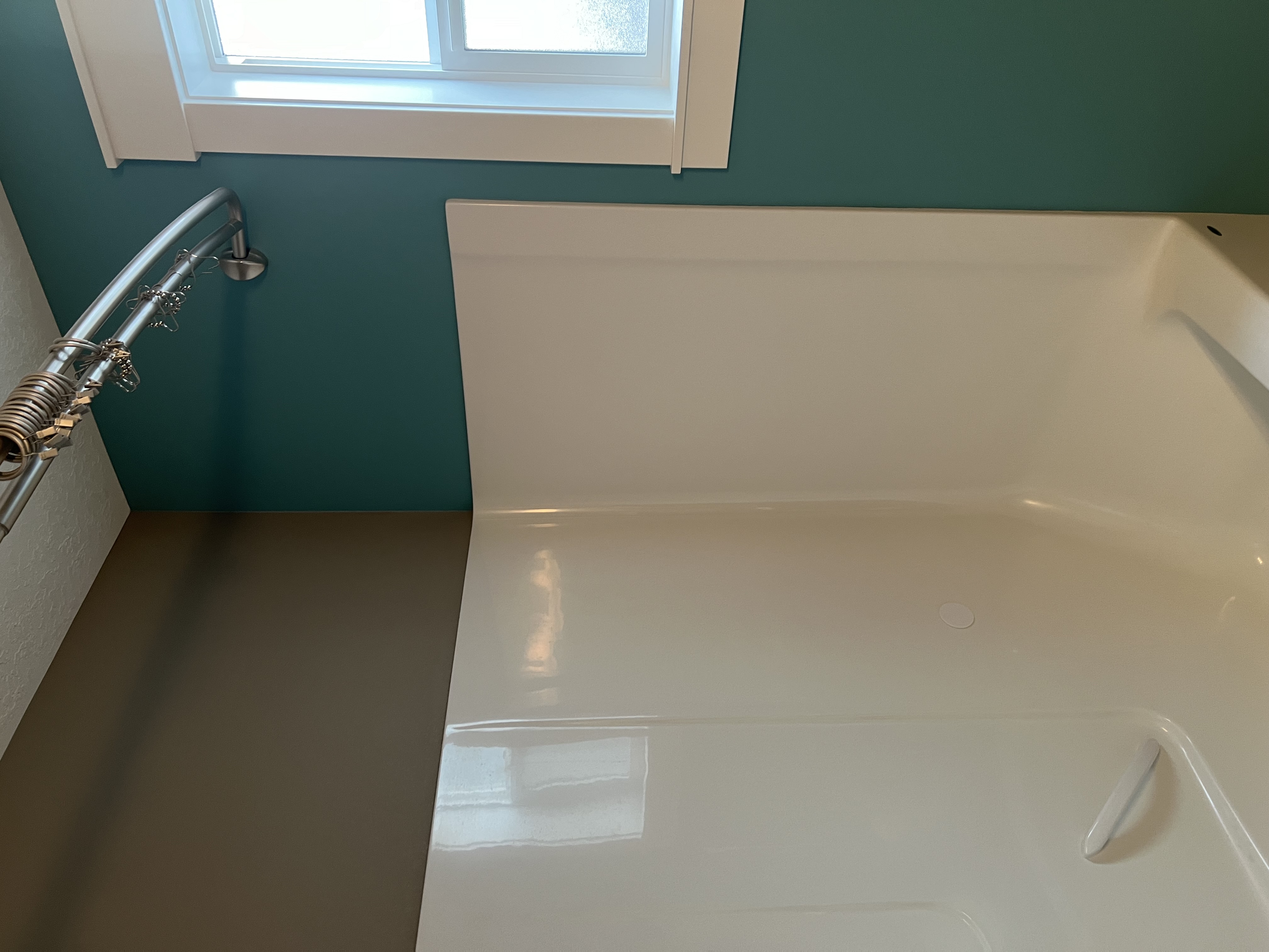 Double bathroom remodel interior view